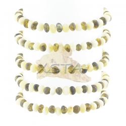 Matt green amber bracelet